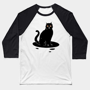 Black Cat Baseball T-Shirt